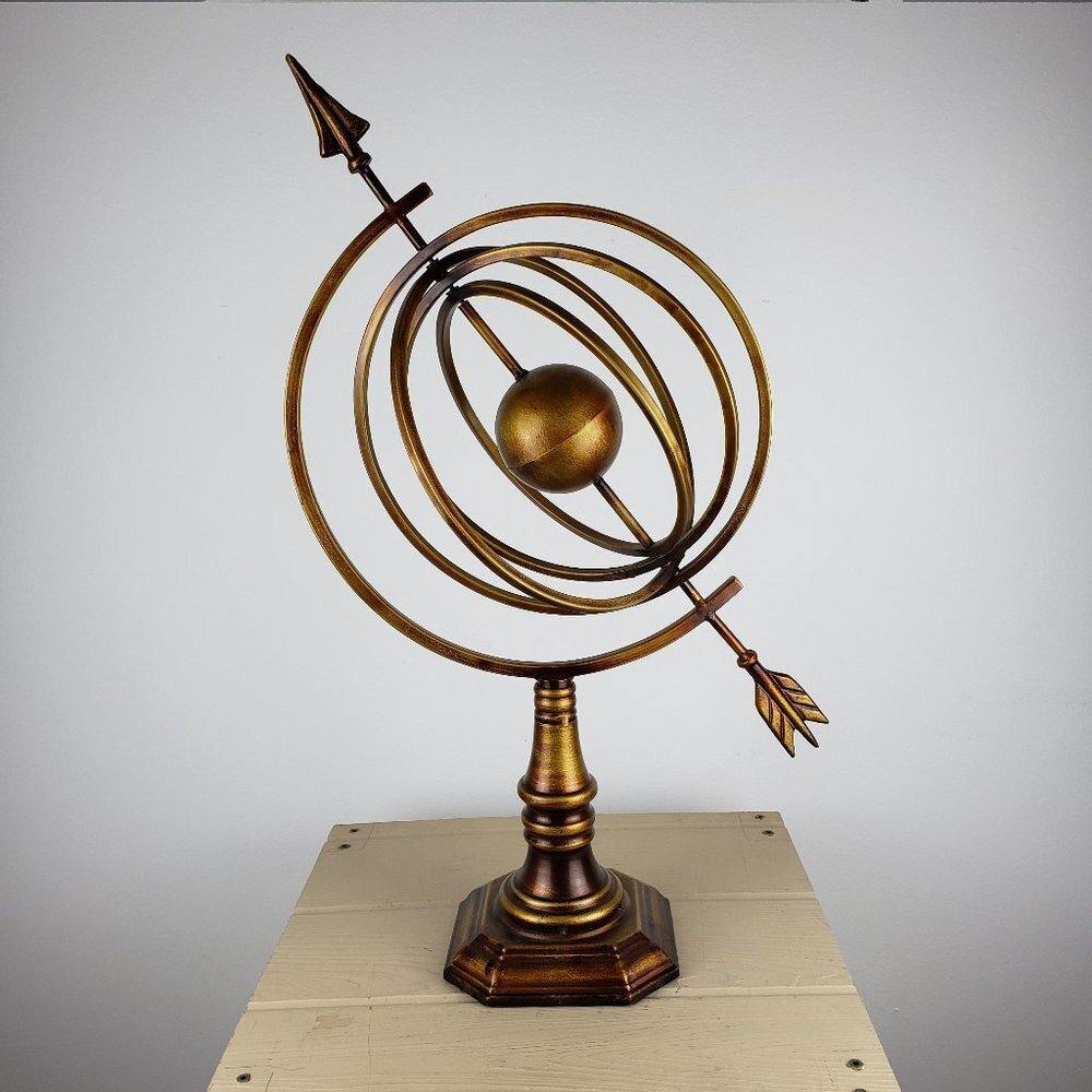 Three Hands Burnished Gold Sphere Home Accent